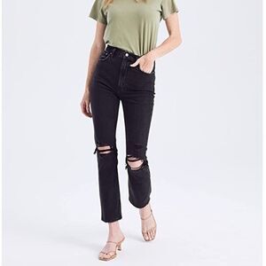 Abercrombie The Ankle Straight Ultra High Rise Curve Love
